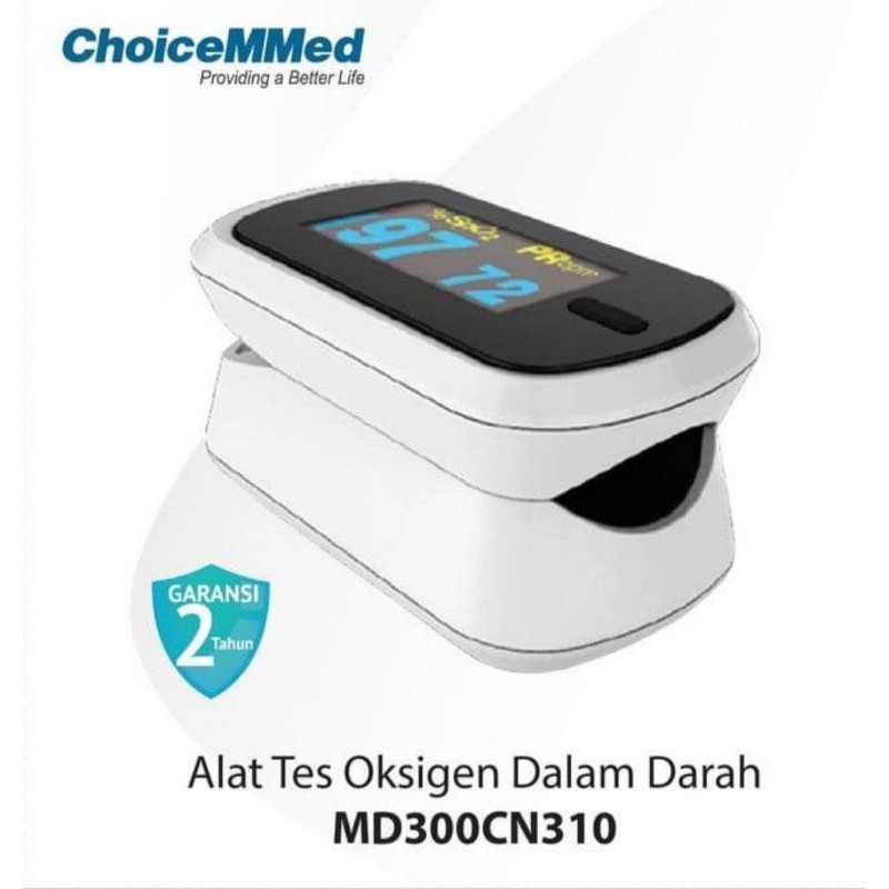 Finger Pulse Oximeter ChoiceMMed Alat pengukur Kadar Oksigen garansi 2tahun