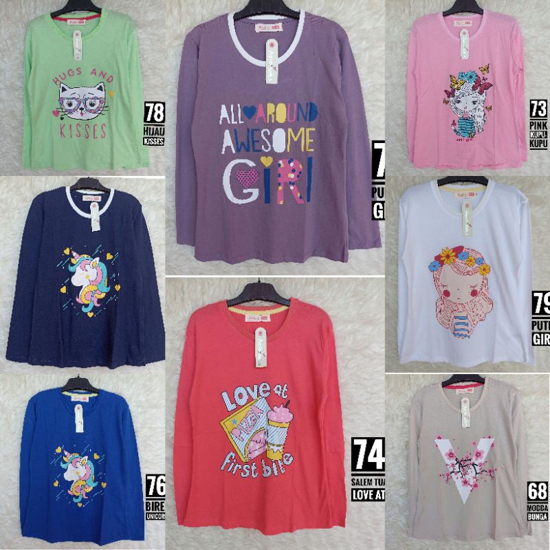 Jual B Kaos Anak Nevada Aero Girl Lengan Panjang Indonesia|Shopee Indonesia