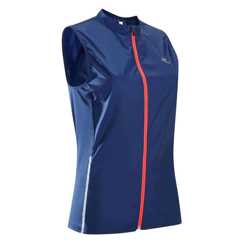 Kalenji Sleeveless Running Jacket Wanita Dark Blue