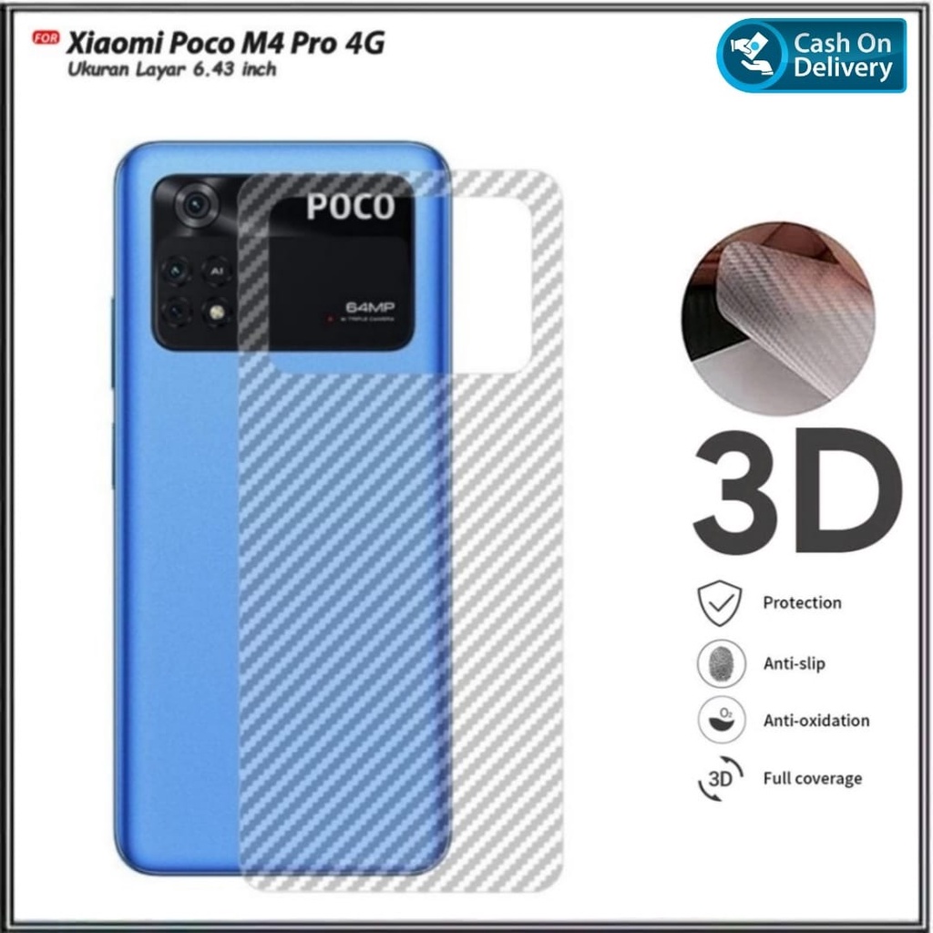Riyanali_Shop Garskin Carbon Poco M3 Pro 5G, Poco M3, M4 Pro 5G, M4 Pro 4G, Poco X3, X3 Pro, X5 PRO 