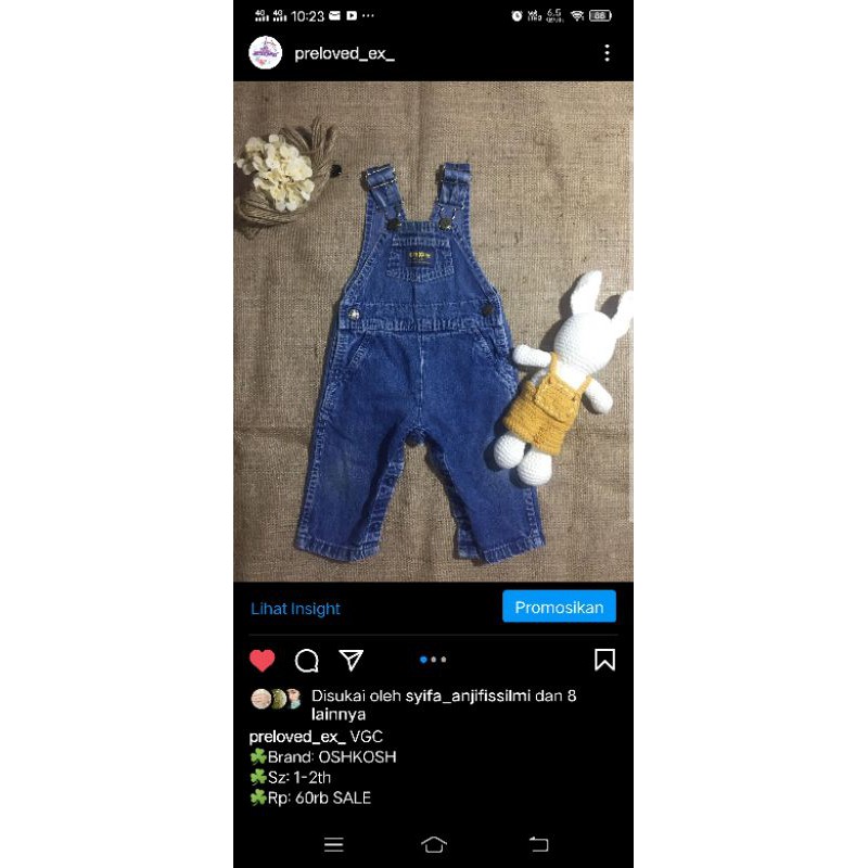 preloved overall oshkosh