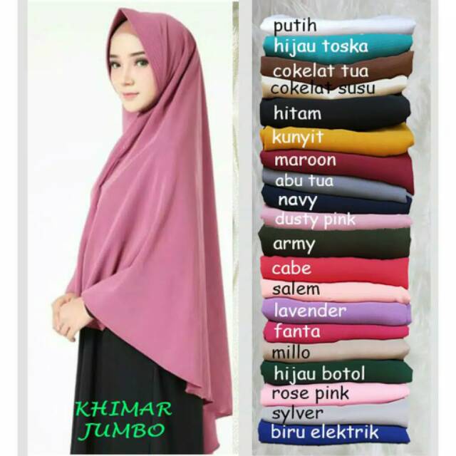 Jilbab khimar jumbo 75 x100