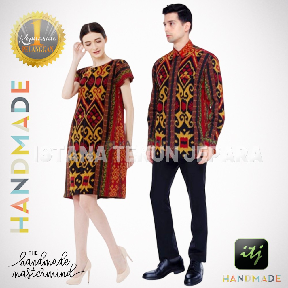 Batik Couple Sarimbit Pesta Kain Tenun Handmade Troso