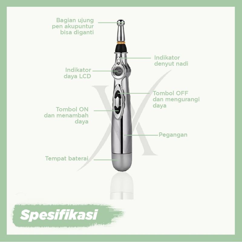 Alat Pen Terapi Pijat Refleksi Akupuntur Meridian Energy Electric Pen