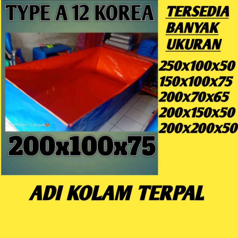 TERPAL KOLAM IKAN ADA7 UKURAN TYPE A 12 KOREA ORIGINAL