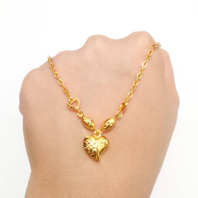 Kalung Emas Asli Kadar 875 Model Hati 3 Gram Shopee Indonesia