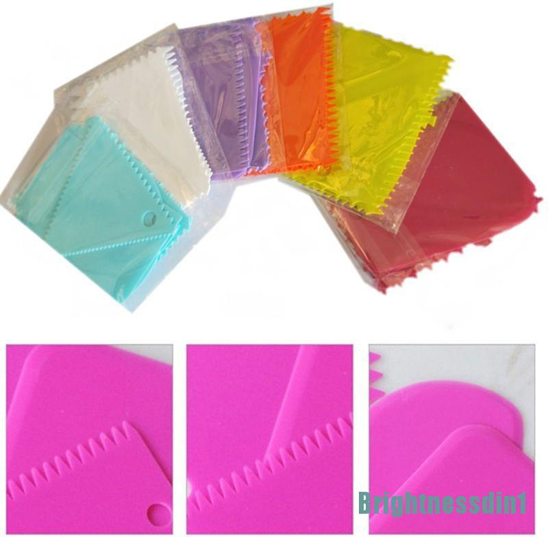 6 Pcs / set Pengikis Pemotong Adonan Icing Fondant Krim Pastry Untuk Dekorasi Kue