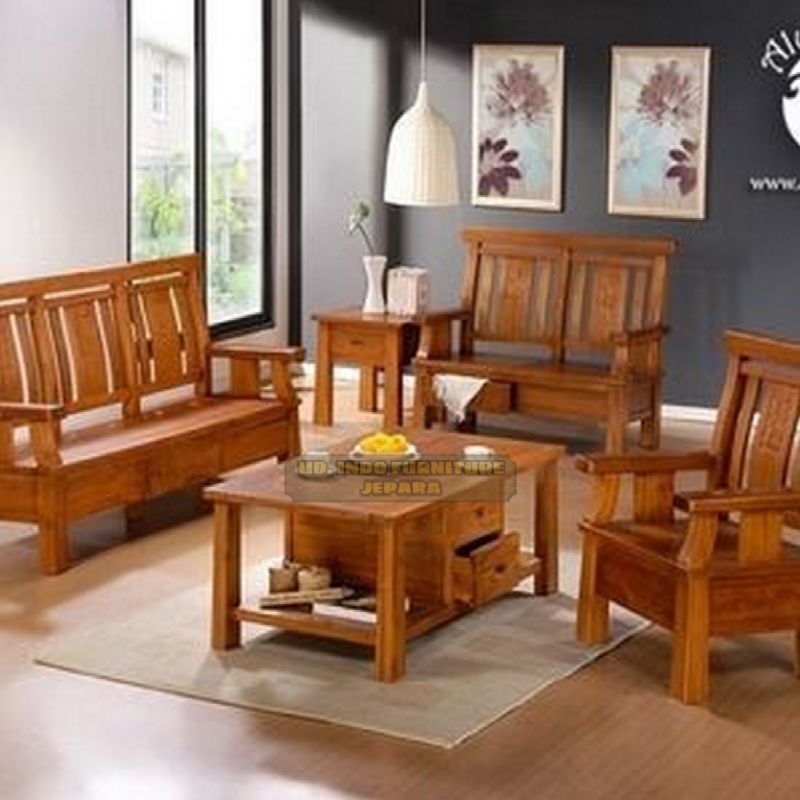 mebel murah set kursi meja tamu ruangan furnitur jepara