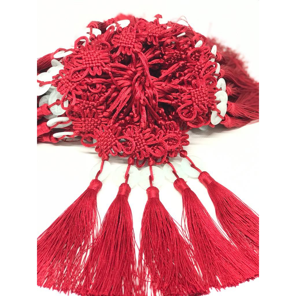 10 PCS - 19 CM TASEL GIOK IMLEK ANYAM / CHINESE TASSEL