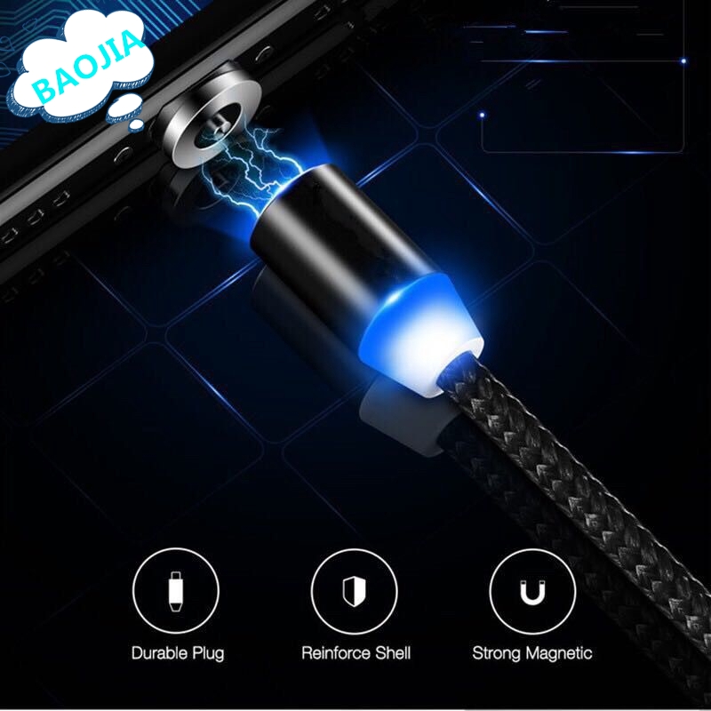 Kabel Data / Charger Micro USB Magnetik Fast Charging untuk iPhone