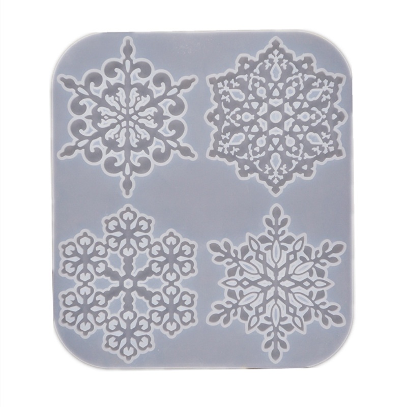 SIY  Snowflake Coaster Mold 4 inch Coaster Silicone Mold DIY Geode Coaster Mould Tool