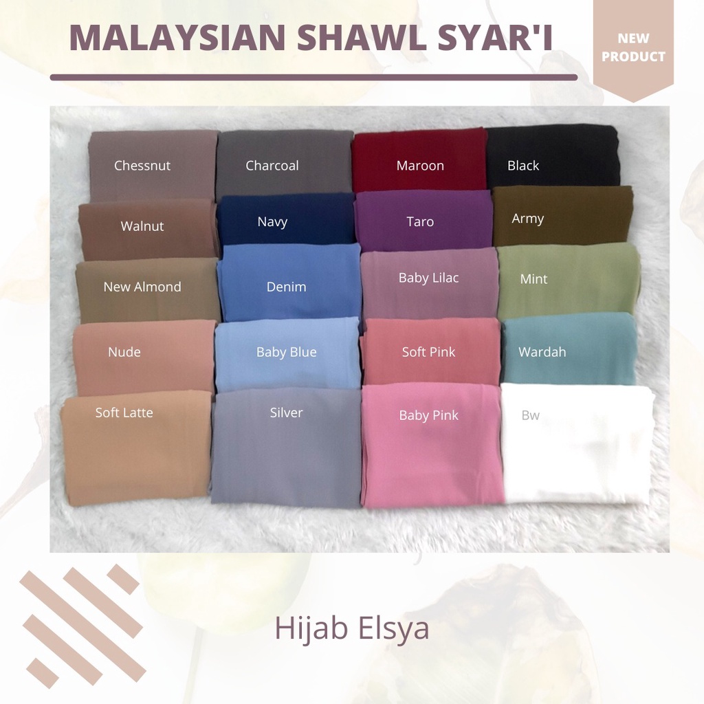 HIJAB SEGI 4 JUMBO, HIJAB MALAYSIAN SHAWL SYARI, HIJAB SEGI EMPAT SHAWL SYARI JUMBO