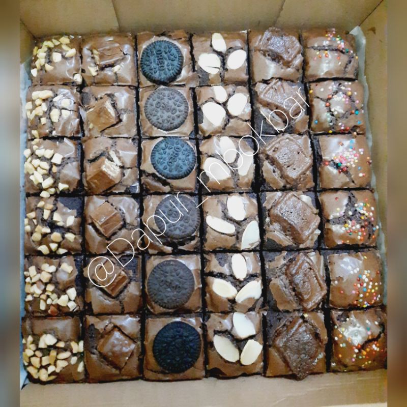 

brownies shiny crust / brownies panggang / brownies sekat