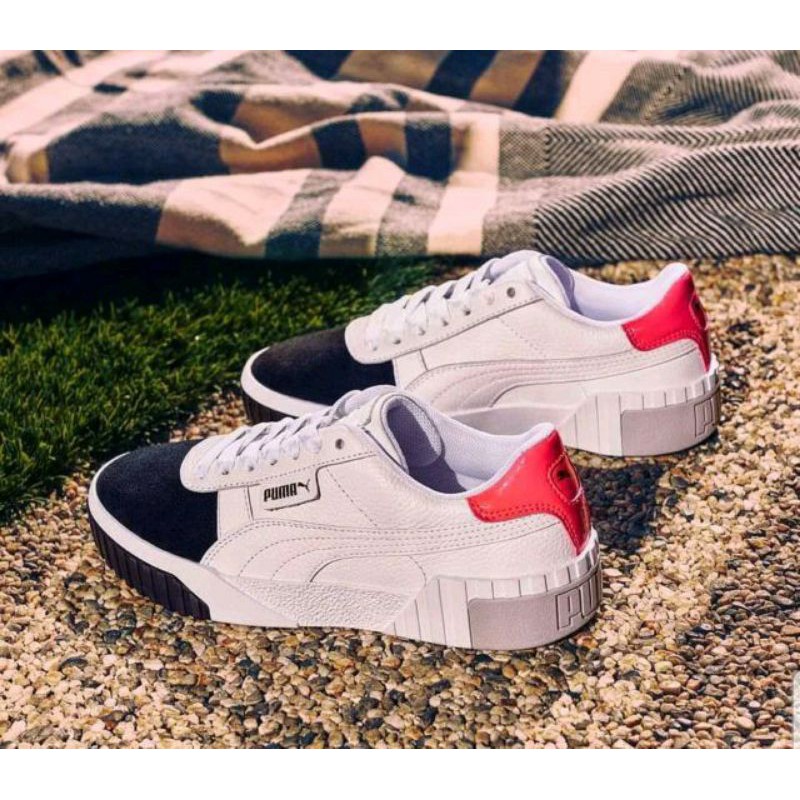 Sepatu Puma Cali Bold White Red Lady