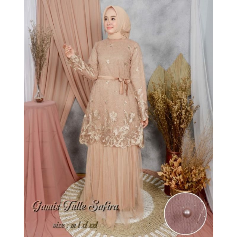 safira/gamis tulle/gamis tulle safira/gamis brukat/gamis kondangan/gamis pesta/gamis lebaran