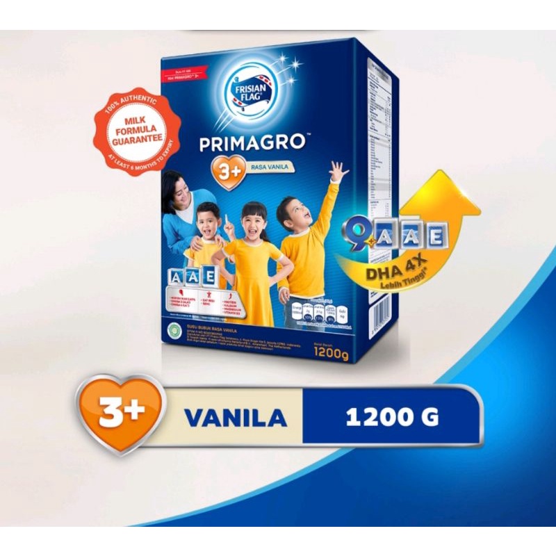 

Primagro 3+ 1200gr Vanila dan Madu Frisian Flag