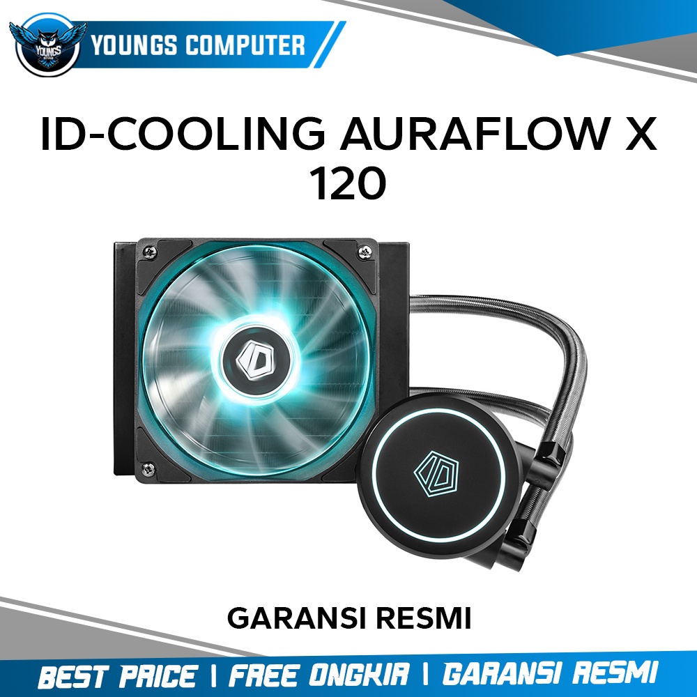 ID-COOLING AURAFLOW X 120 | RGB Sync AIO CPU Cooler Liquid Cooling