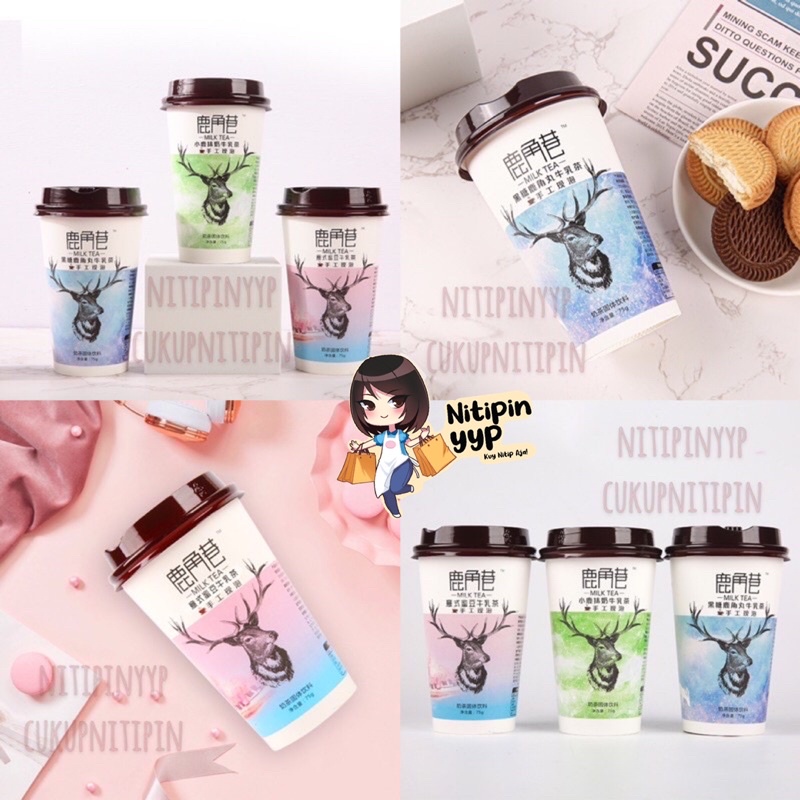 [3 VARIAN] The Alley LUJIAOHANG Milk Tea, Susu The Alley Lu Jiao Hang Milk Tea Cup (123gr)