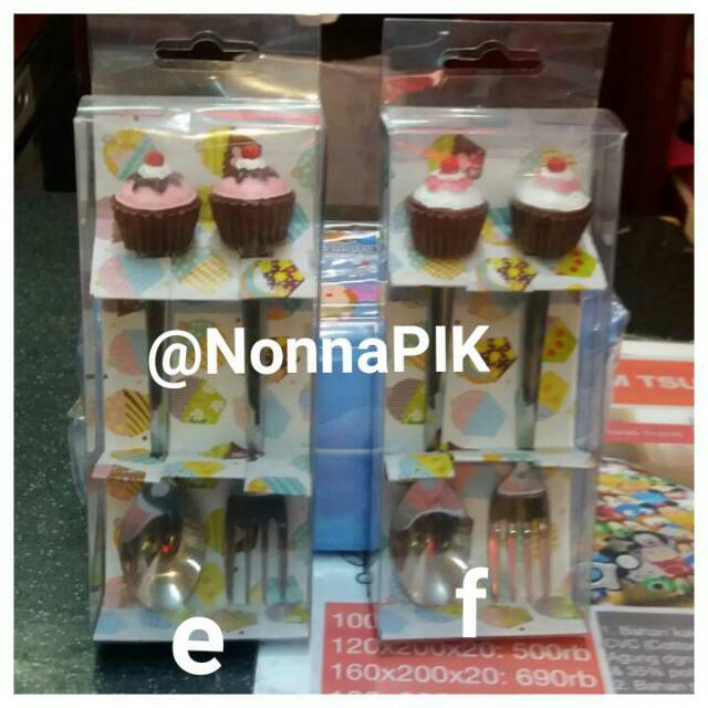 SENDOK GARPU KUE CUPCAKES CUPS and SAUCERS RESIN atau RABBIT - TEDDY BEAR isi 2