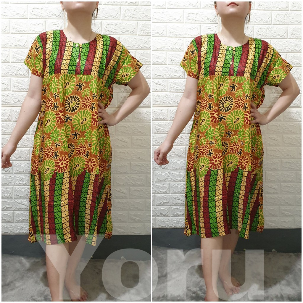 Pamelo Cod D11 Daster Batik jumbo Indonesia RANDOM/baju tidur batik/daster Jumbo/batik murah