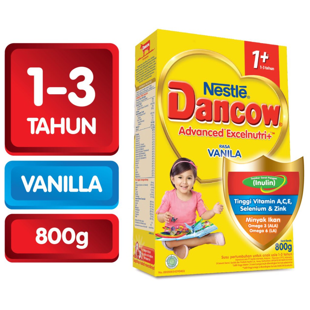 

Dancow 1+ Advanced Excelnutri 800g MADU/COKLAT/VANILA