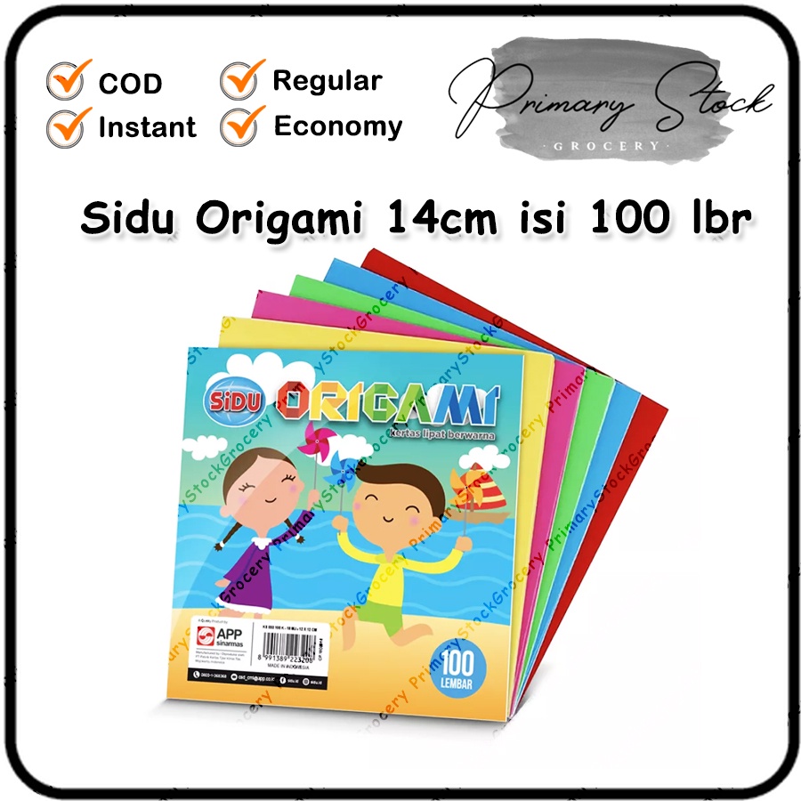 

Kertas Origami 14 x 14 cm Lipat Warna SIDU 14cm isi 100 Lembar Lbr