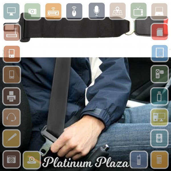 Sabuk Pengaman Mobil Tambahan Universal Safety Belt Extender - Black`EG5C98-