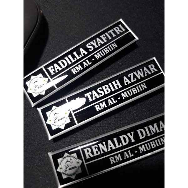 Nametag/nama dada magnet/name tag/nama dada/nametag magnet/nametag peniti resin-SILVER DOFF