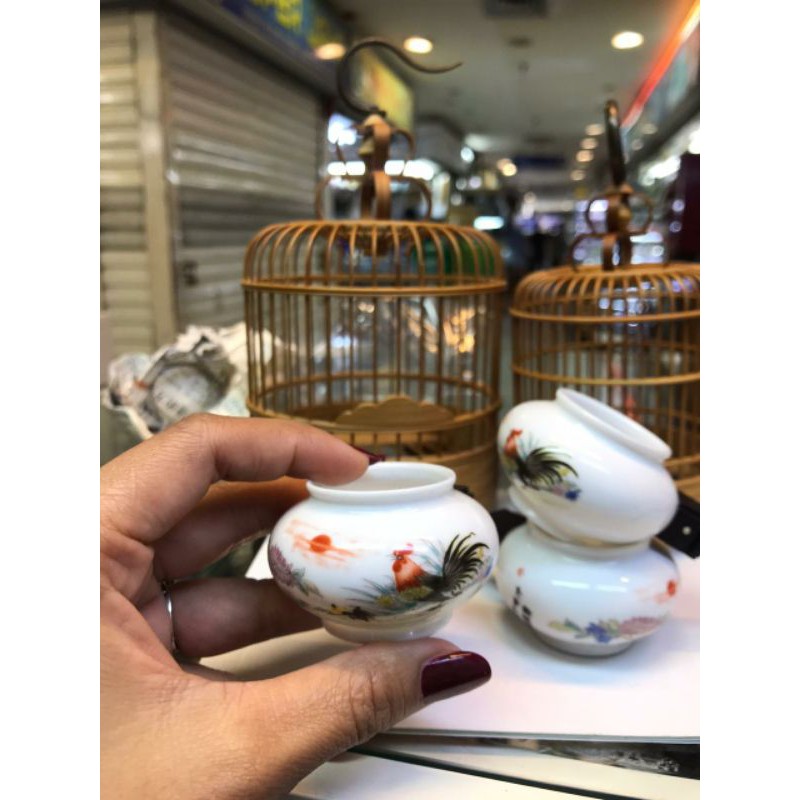 cepuk keramik tempat makanan burung  branjangan