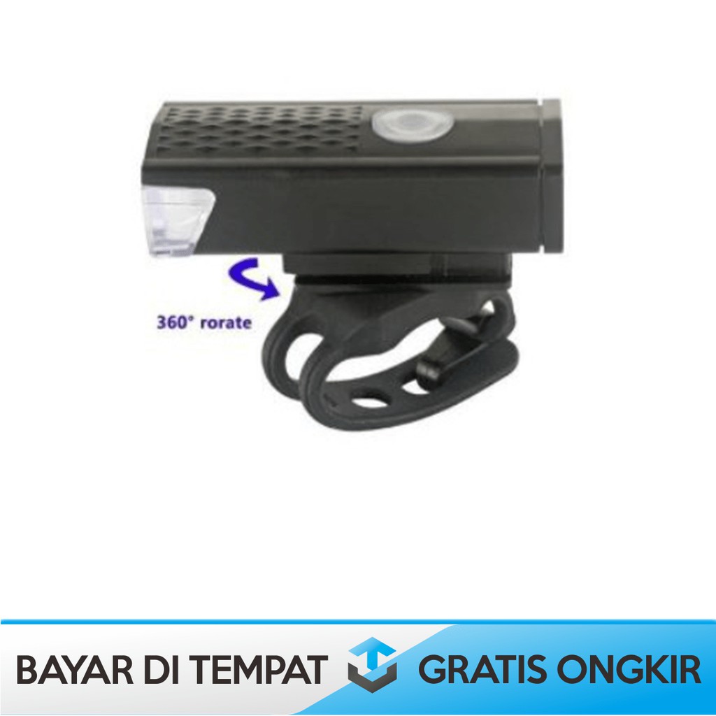 LAMPU SEPEDA DEPAN LED ANTI AIR - LAMPU DEPAN SEPEDA SUPER TERANG BISA DICAS MURAH