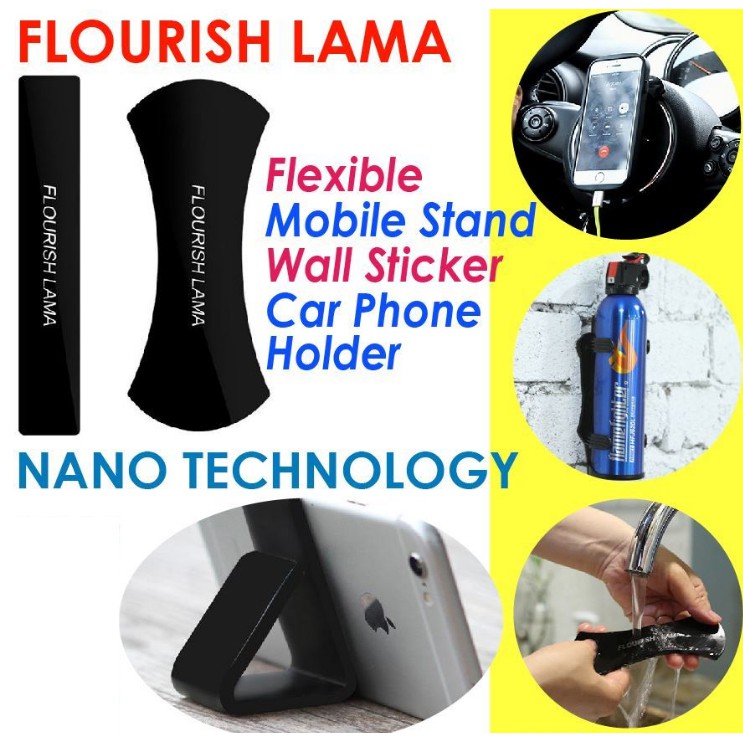 Universal Tempelan Hp Terbaik Flourish Lama Gel Holder Xiaomi Samsung Oppo car Tembok Stand Gravity