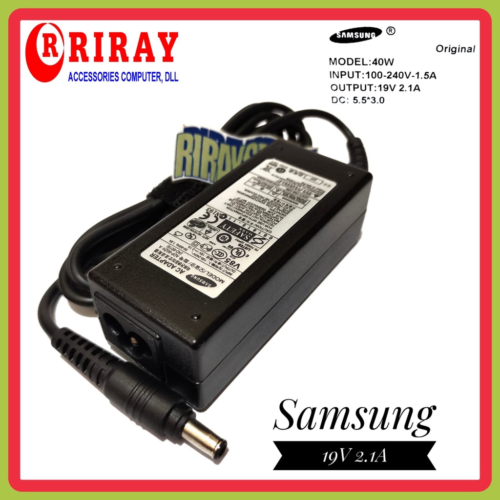 Charger Samsung ORI 19V-2.1A NP275E4V RV413 NP270E5E NP370R4V 19V-2.1A Gratis Kabel