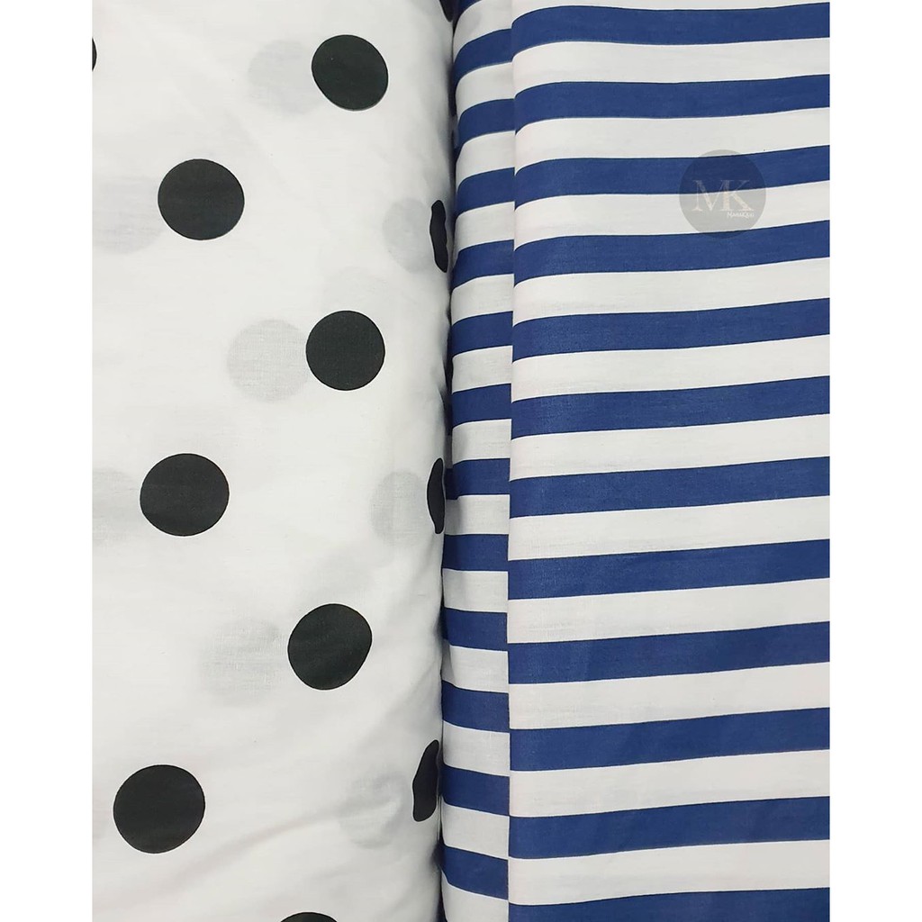 Katun Jepang Polkadot Onde Besar Bahan Japan Cotton Ori Kain Meteran