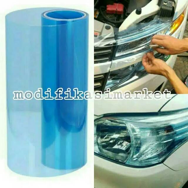 STIKER STIKER LAMPU KEPALA LAMPU UTAMA BIRU HYBRID BIRU AQUA IMPOR 3 LAPIS