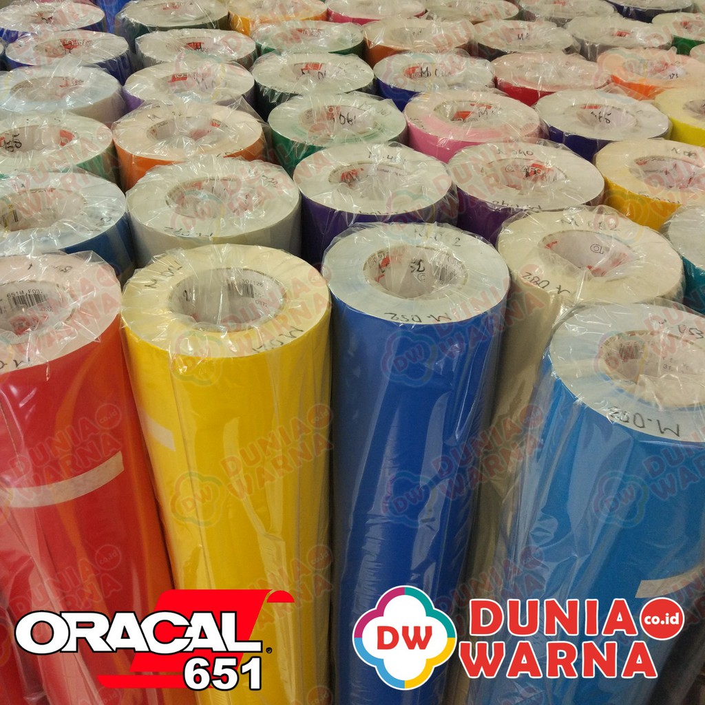 Stiker Oracal 651 Lebar 126 Cm Meteran Warna Biasa Skotlet Mobil