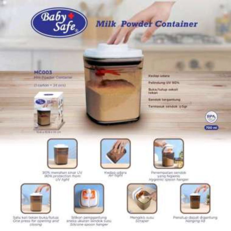 BABY SAFE MILK POWDER CONTAINER TEMPAT SUSU