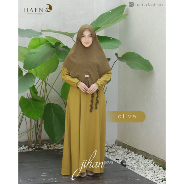 JIHAN SYAR'I DRESS ORIGINAL BY HAFNA LIMITED Dress Bagus Gamis Syari Gamis Dress Cantik