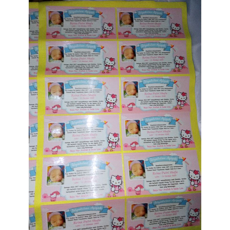 

stiker aqiqah lucu unik