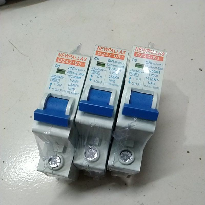 new pallas MCB c6 6 ampere 1300 watt