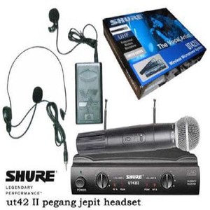 microphone mic shure wireless UT42 isi hand mic dan clip on headset