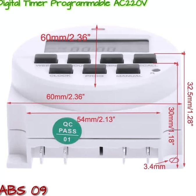 Timer Digital saklar otomatis alat on off lampu listrik AC220v AC 220v