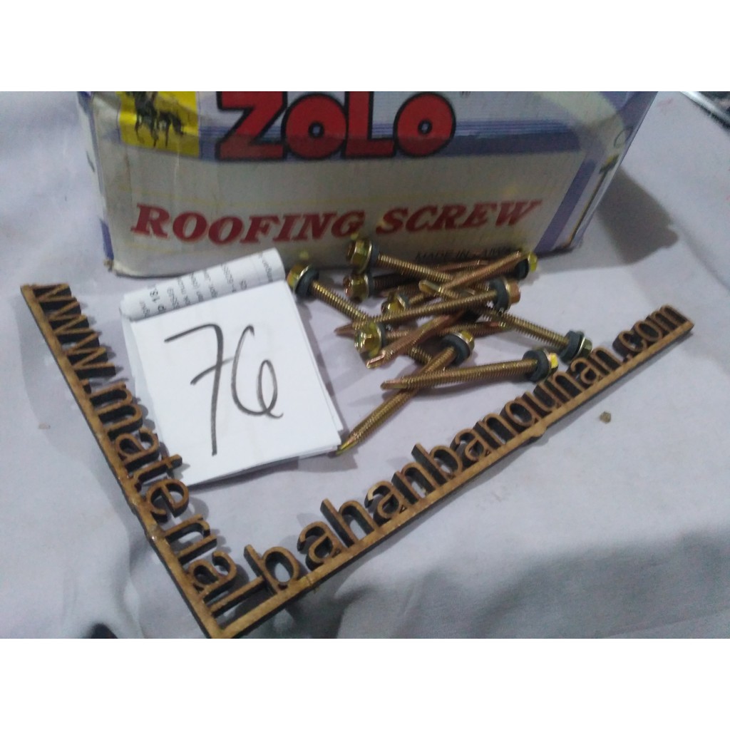 baut roofing kuning diameter 12 mm panjang 7 cm sekrup ruping per 100 DISKON7