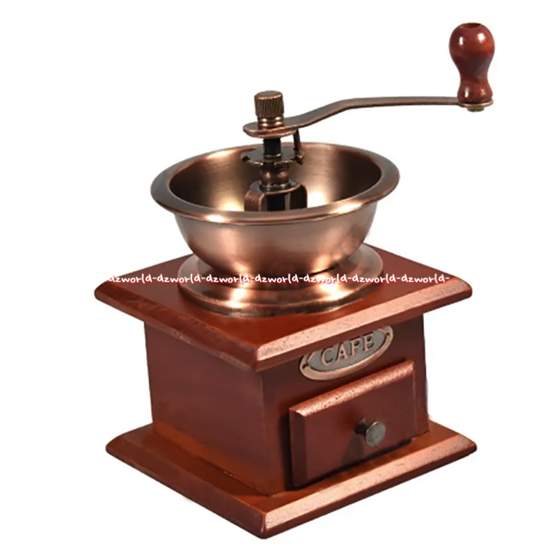 Krishome Coffee Grinder Penggiling Biji Kopi Manual Model Klasik Bisa Gilingan Kasar Halus Bahan Kayu Model Di Putar Kris Home Classic