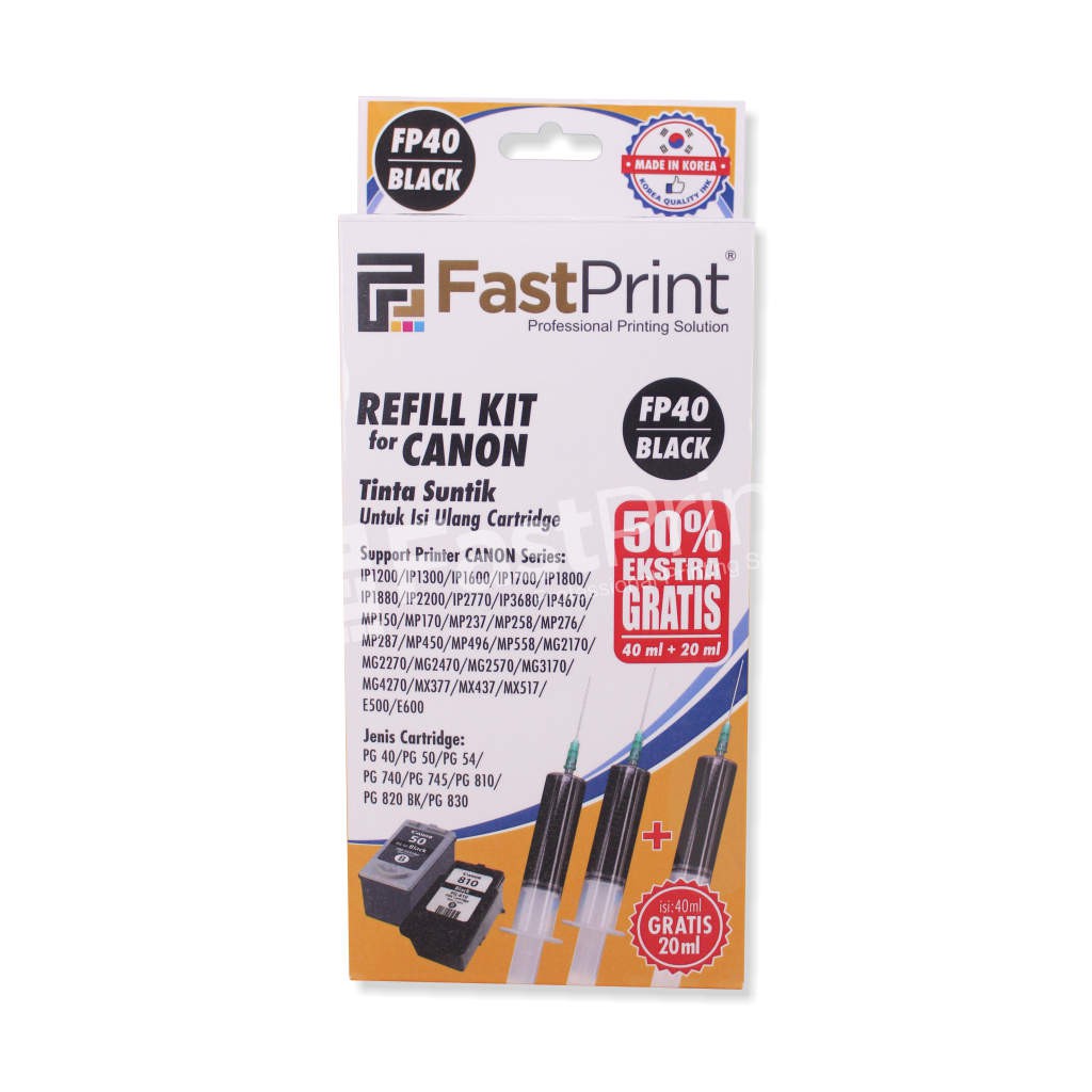 Tinta Suntik Canon Hitam FP 40 Refill Cartridge