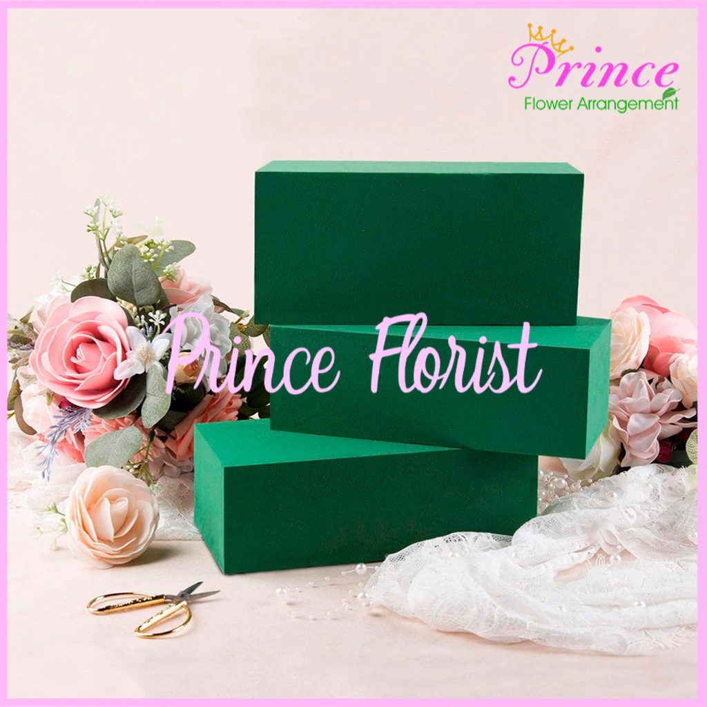 FLORAL FOAM KERING & BASAH 1PCS - BUSA BUNGA PLASTIK DAN TANAMAN HIAS ARTIFICIAL