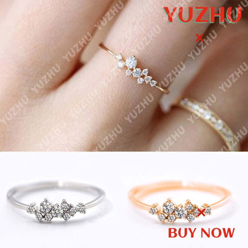 Cincin Berlian 18k Warna Rose Gold Untuk Pernikahan