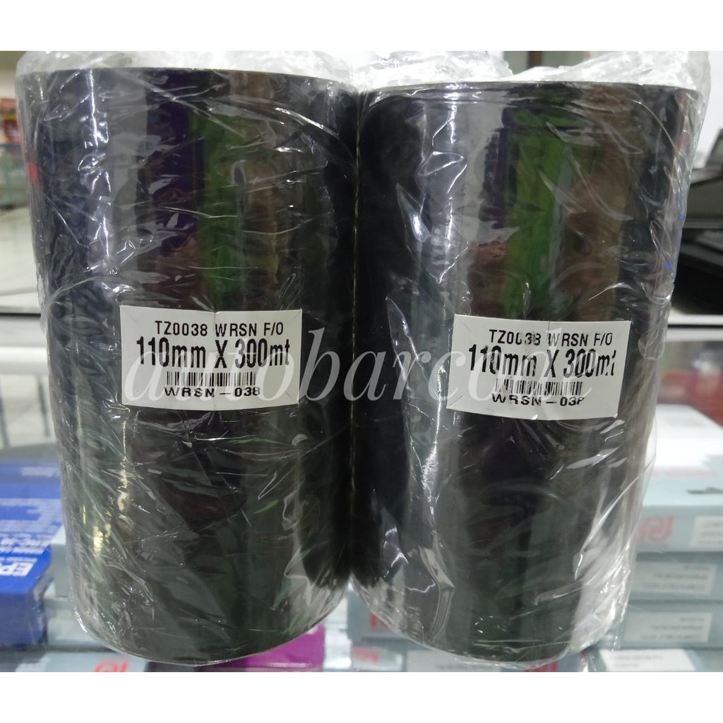 Barcode Ribbon Wax Ressin 110X300 (Face Out) Thermal Transfer Tinta Ribbon - Resin Semicoated Yupo 110 X 300 Tinta