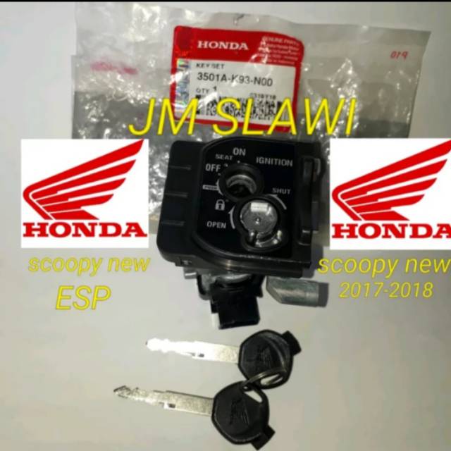 3501A-K93-N00 Kunci kontak assy atau key set scoopy new esp ori honda