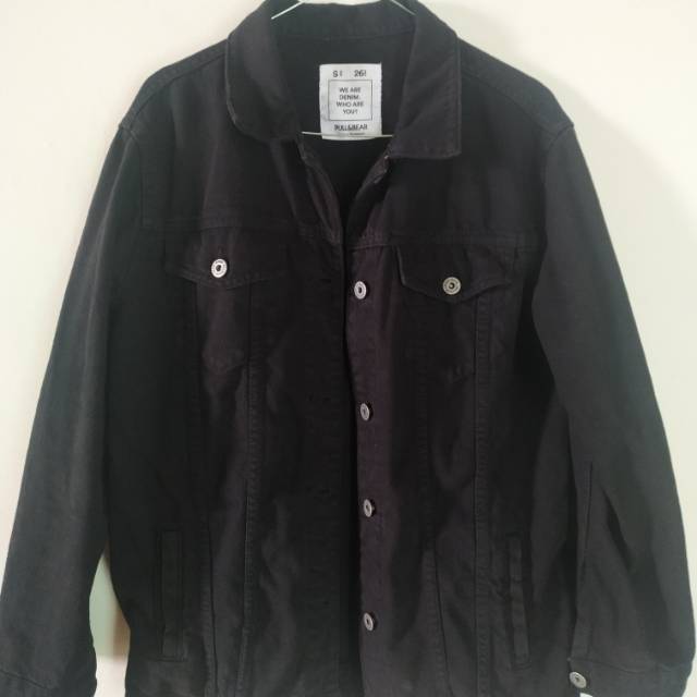 Pull & bear Oversized black denim jacket preloved