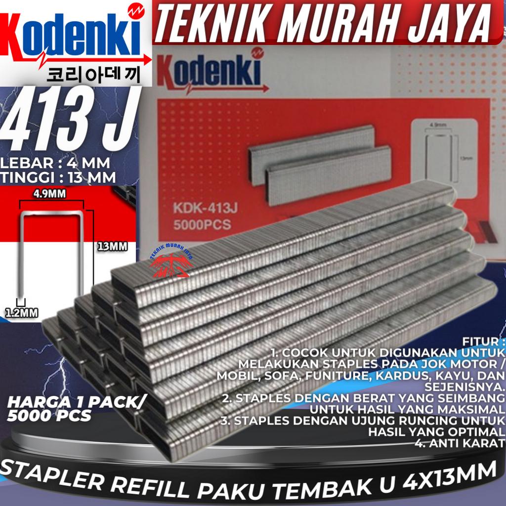

KODENKI Isi Staples Angin 413J Air Stapler Refill Paku Tembak U 4X13MM